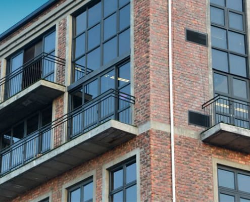 Metal Windows - Castle Brewery - Outside Windows View