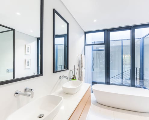 Master bathroom ensuite View - Metal Windows - House Nel