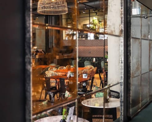 Fratteli Palmieri Restaurant - Metal Windows - Inside View